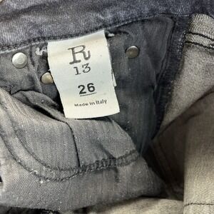 R13 Women High-Rise Jeans in Washed Black
